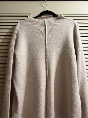 Cato Cream Ribbed Crewneck Sweater